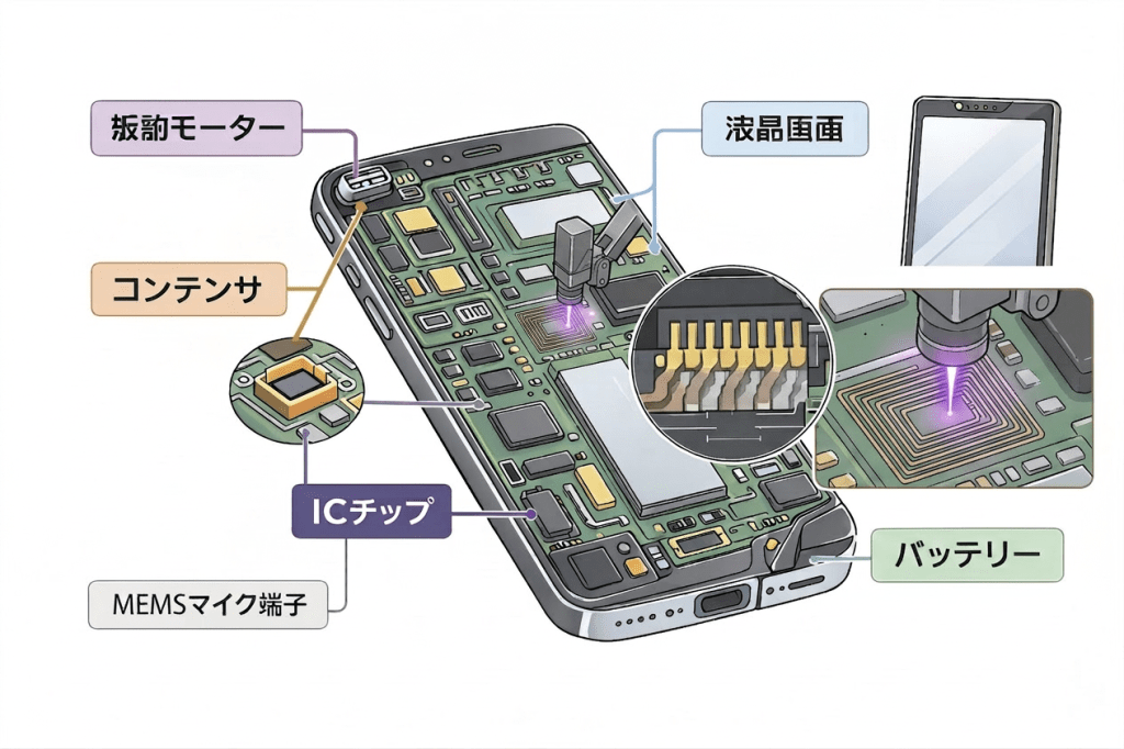 Add detailed smartphone terminal components